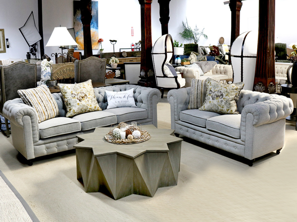 Upgrade Your Living Space with the Evana Tufted Sofa Loveseat Furniture Set